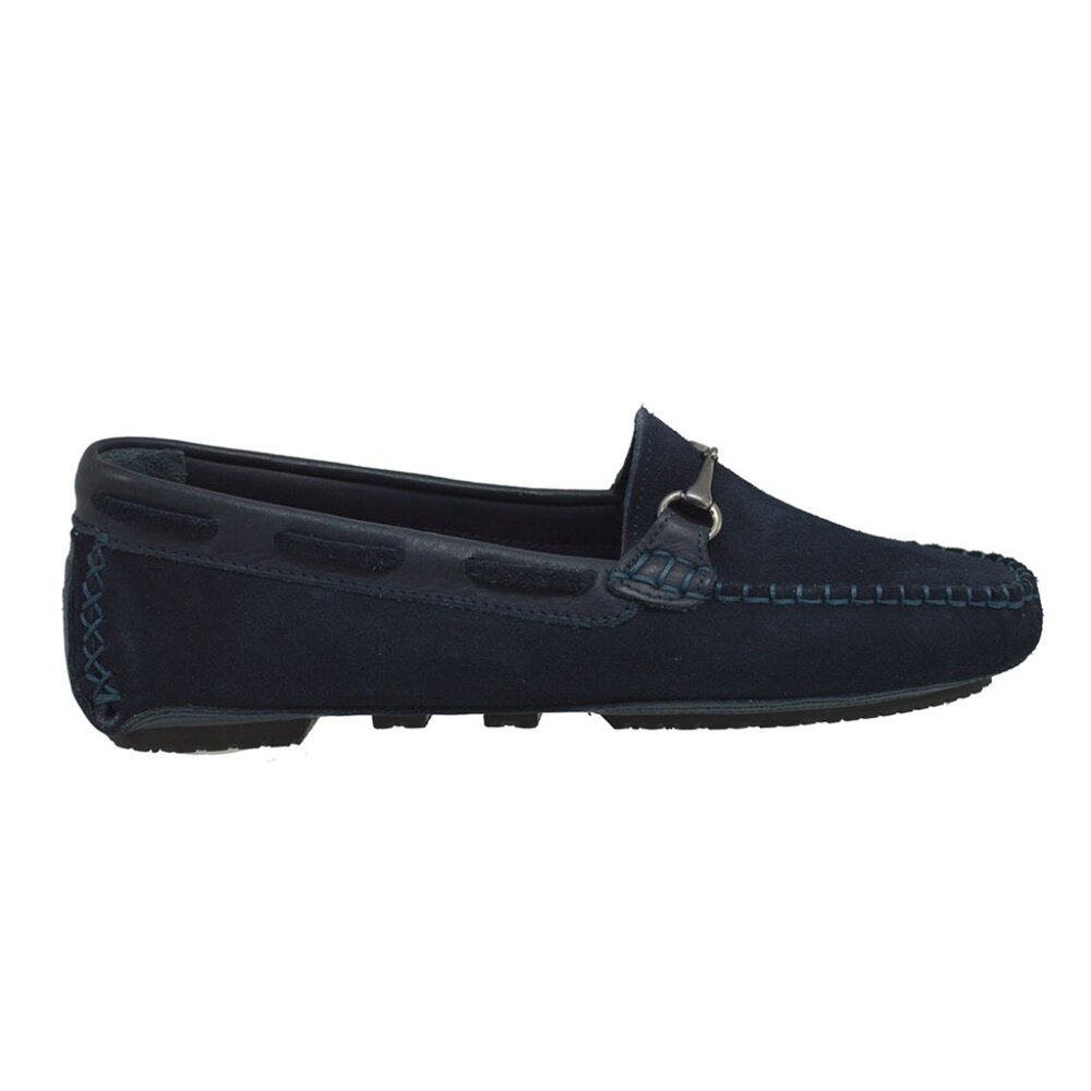Toscana 4457 Ladies Suede Loafer Navy Blue